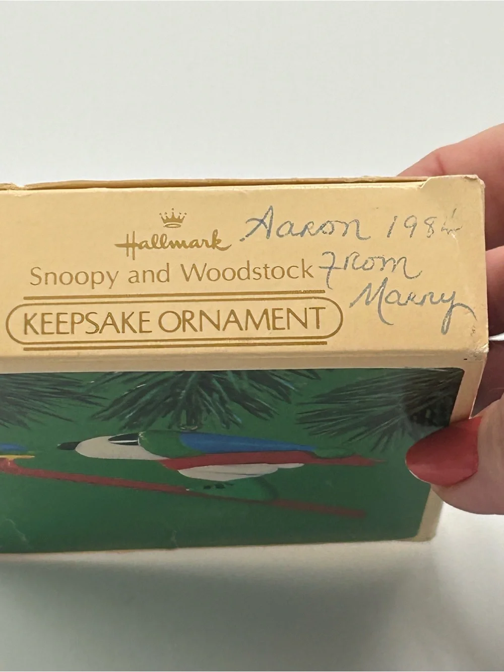 Vintage Holiday Hallmark Snoopy and Woodstock Christmas Ornament